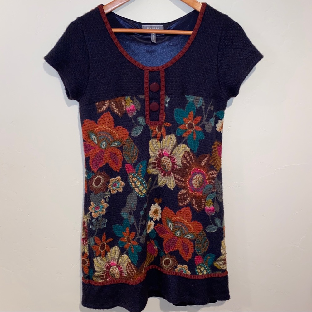 Gracia Short Sleeve Floral Dress